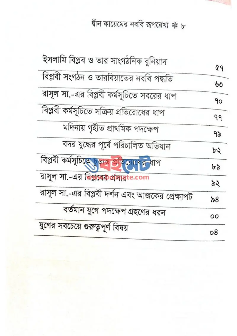 দ্বীন কায়েমের নববি রূপরেখা PDF (Deen Kayemer Nobobi Ruprekha) - ২