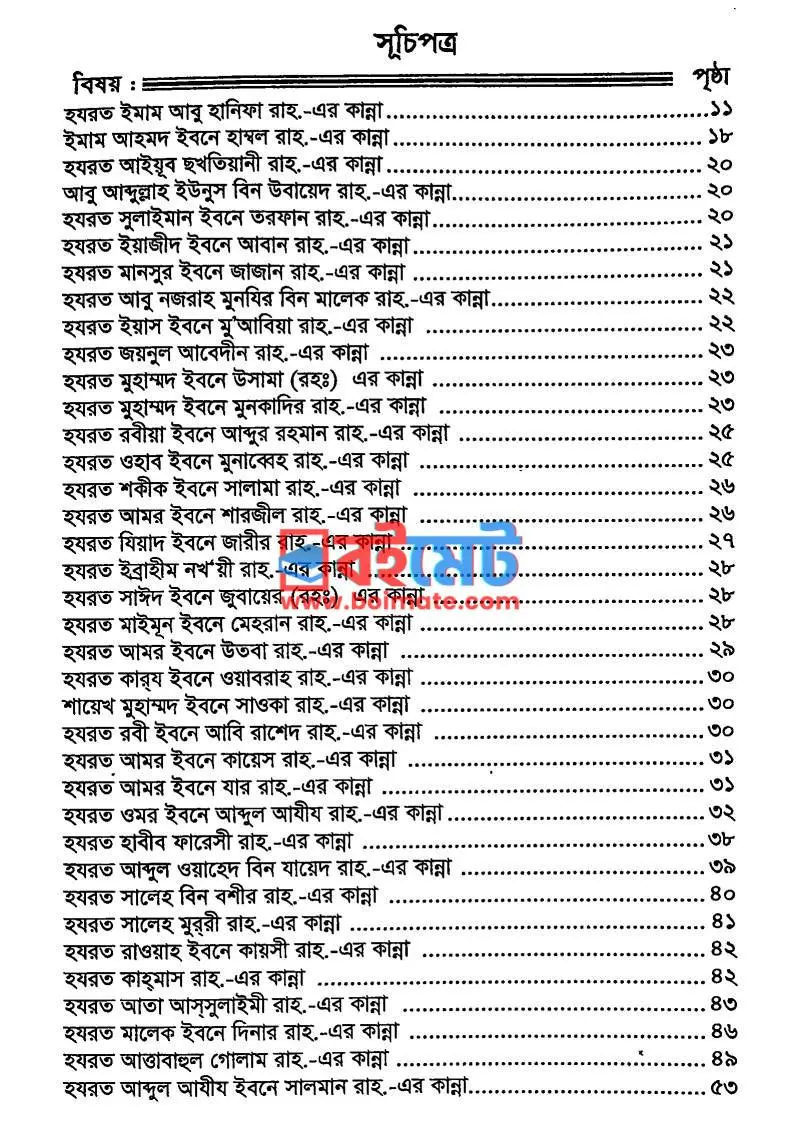 আউলিয়া কেরামের কান্না PDF (Awlia Keramer Kanna) - ১