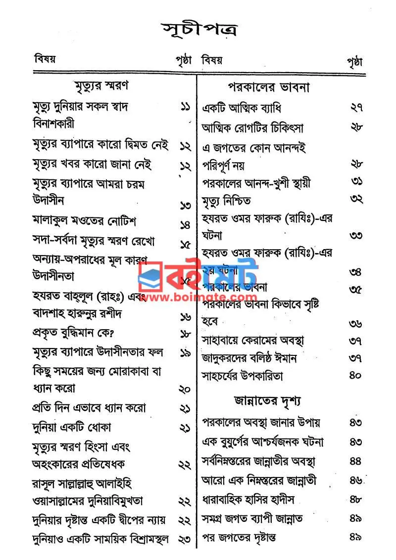 মৃত্যুর স্মরণ PDF (Mrittur Shoron) - ১