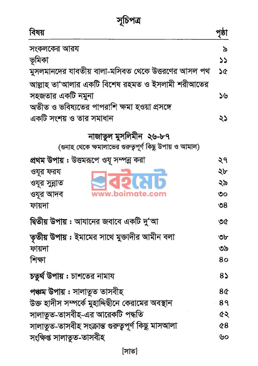 নাজাতুল মুসলিমীন PDF (Nazatul Muslimeen) - ১