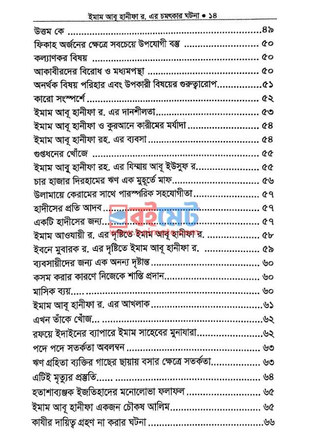 ইমাম আবু হানীফার রহ. এর চমৎকার ঘটনা PDF (Imam Abu Hanifa Rh Chomotkar Ghotona) - ২