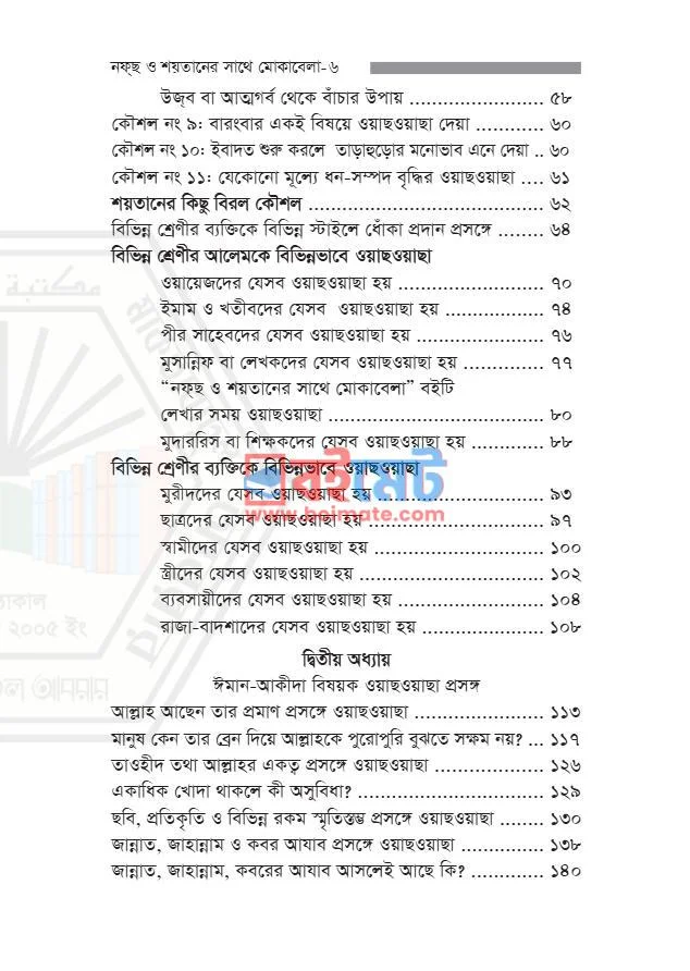 নফ্‌ছ ও শয়তানের সাথে মোকাবেলা PDF (Nafs O Shoytaner Shathe Mukabela) - ২