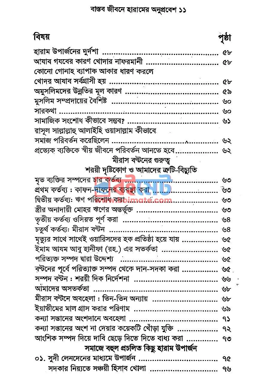 বাস্তব জীবনে হারামের অনুপ্রবেশ ধ্বংসলীলা ও তার প্রতিকার PDF (Bastob Jibone Haramer Onuprobesh Dhongsolila O Tar Protikar) - ৩