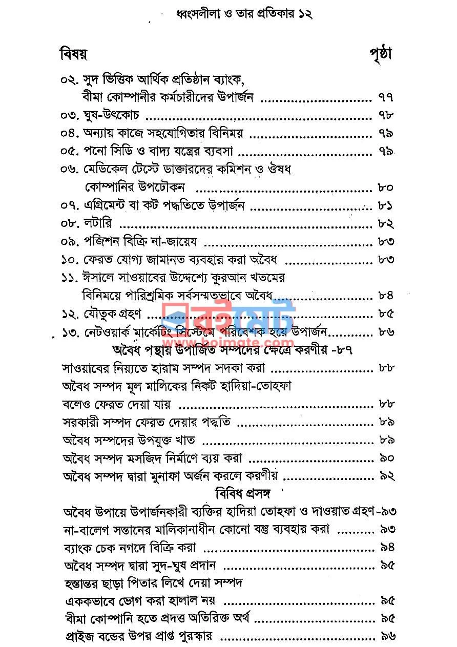 বাস্তব জীবনে হারামের অনুপ্রবেশ ধ্বংসলীলা ও তার প্রতিকার PDF (Bastob Jibone Haramer Onuprobesh Dhongsolila O Tar Protikar) - ৪
