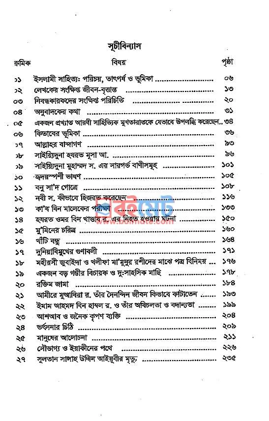 নির্বাচিত আরবি সাহিত্য সংকলন PDF (Nirbachito Arbi Sahitto Songkolon) - ১