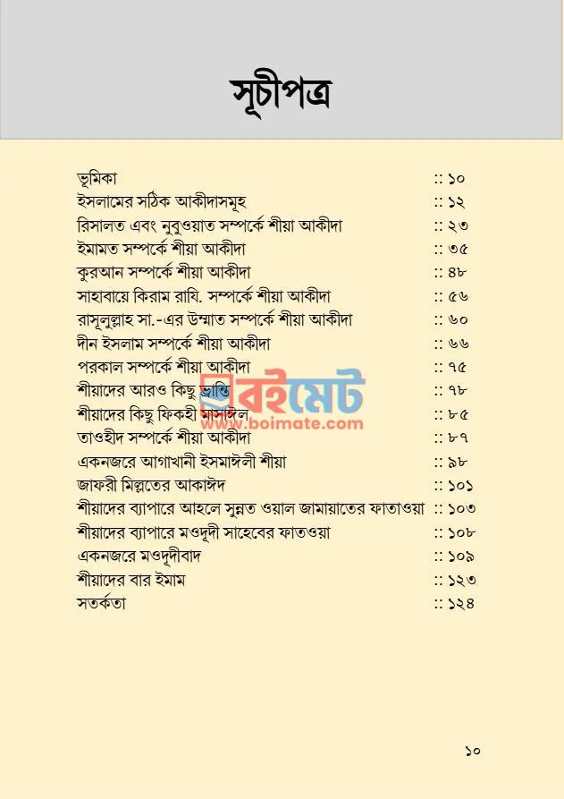 শীয়া পরিচিতি PDF (Shia Porichiti) - ১