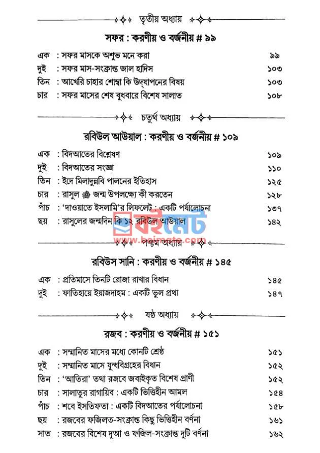 বারো মাসের করণীয় বর্জনীয় PDF (Baro Maser Koroniyo Borjoniyo) - ২