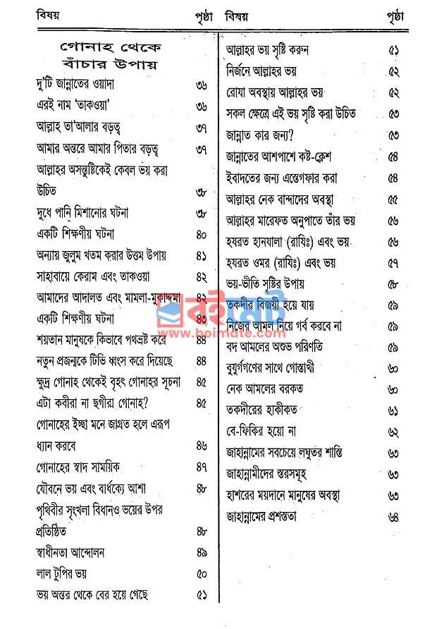 গোনাহের ক্ষতি: গোনাহ থেকে বাঁচার উপায় PDF (Gonaher Khoti) - ২