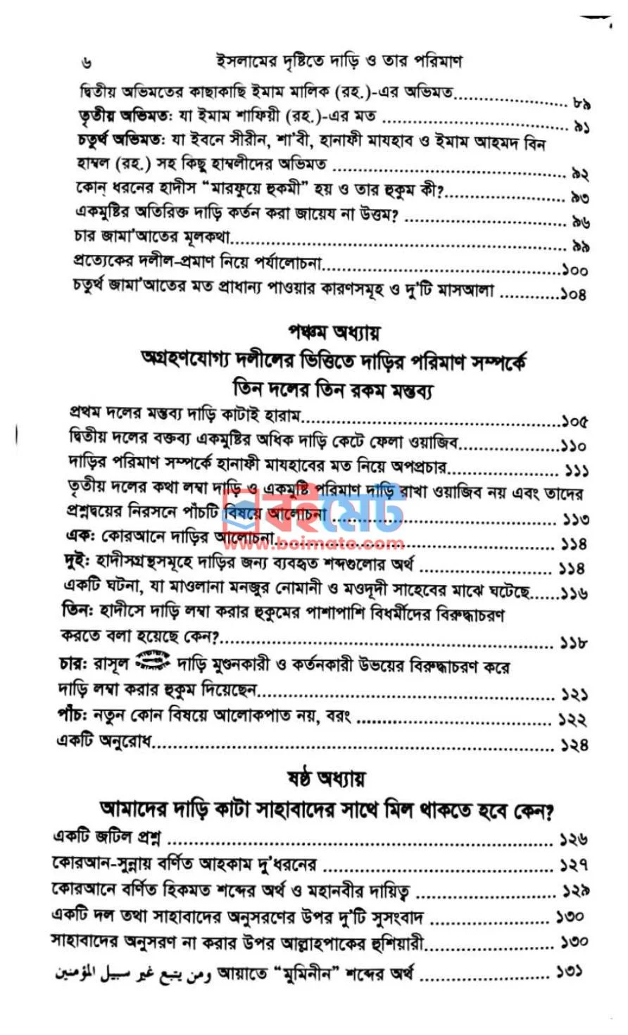 ইসলামের দৃষ্টিতে দাড়ি ও তার পরিমাণ PDF (Islamer Drristite Dari O Tar Poriman) - ৩