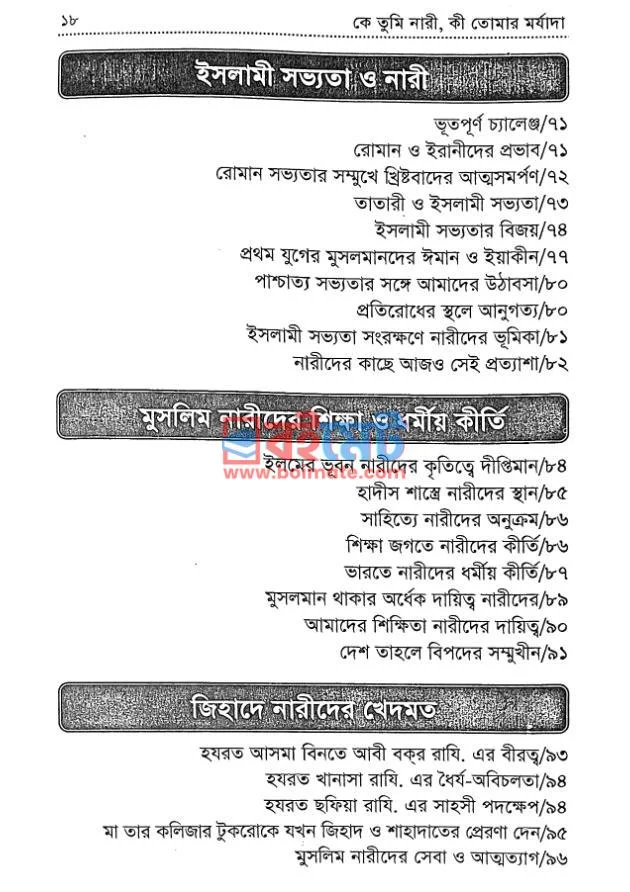 কে তুমি নারী, কী তোমার মর্যাদা PDF (Ke Tumi Nari Ki Tomar Morjada) - ২