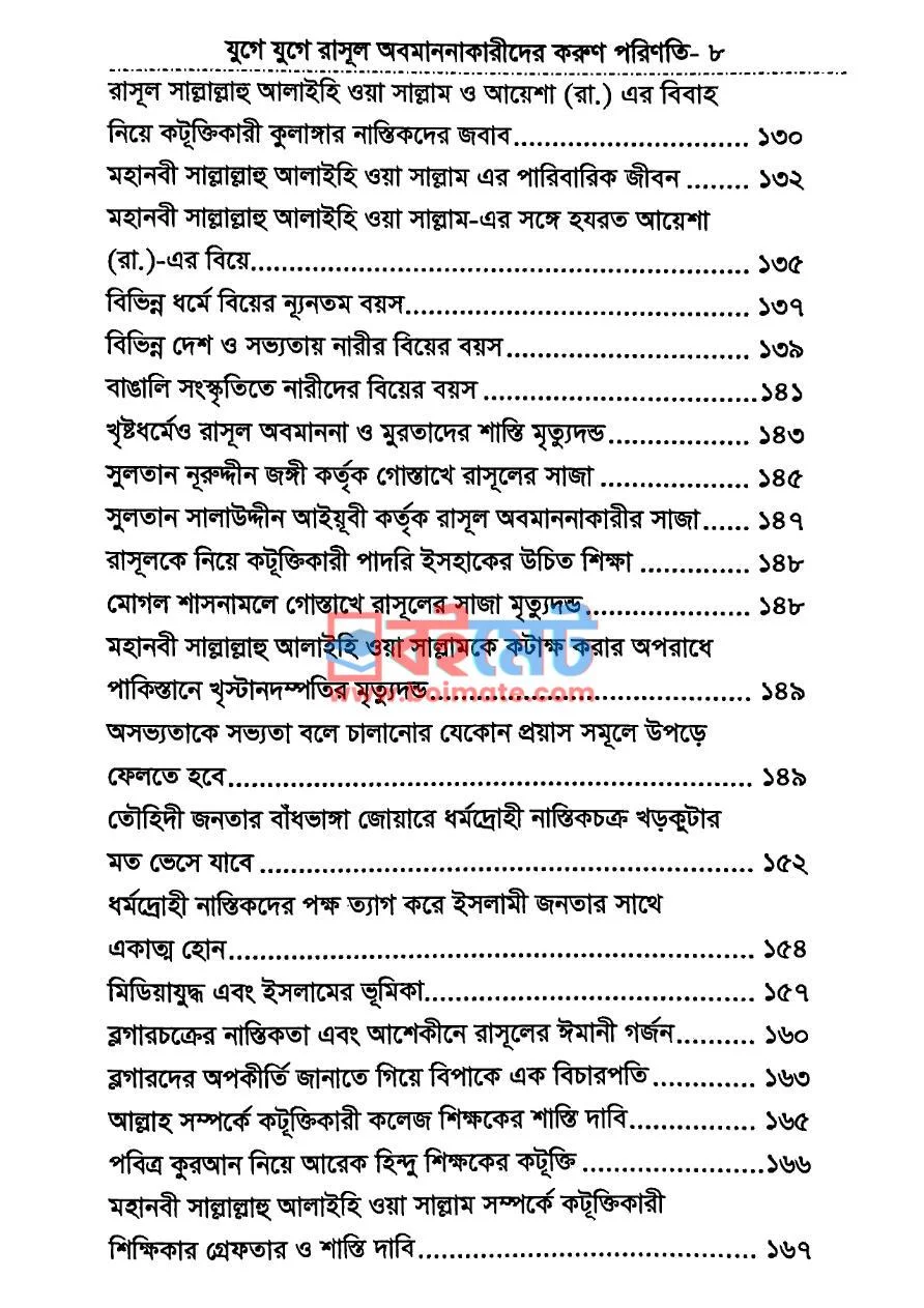  যুগে যুগে রাসূল ﷺ অবমাননাকারীদের করুণ পরিণতি PDF (Juge Juge Rasul Sa. Obomanonakarider Korun Porinoti) - ৪
