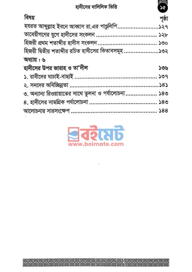 হাদীসের দালিলিক ভিত্তি PDF (Hadiser Dalilik Vitti) - ৩