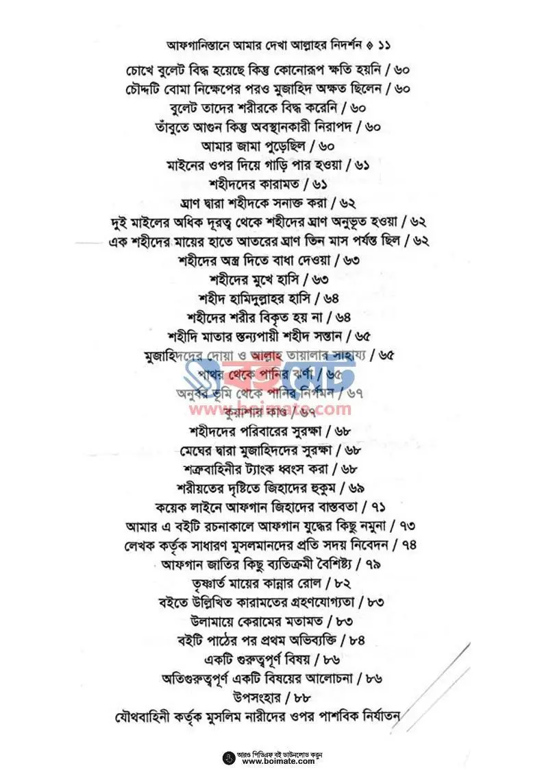 আফগানিস্তানে আমার দেখা আল্লাহর নিদর্শন PDF (Afganistane Amar Dekha Allahr Nidorshon) - ৩