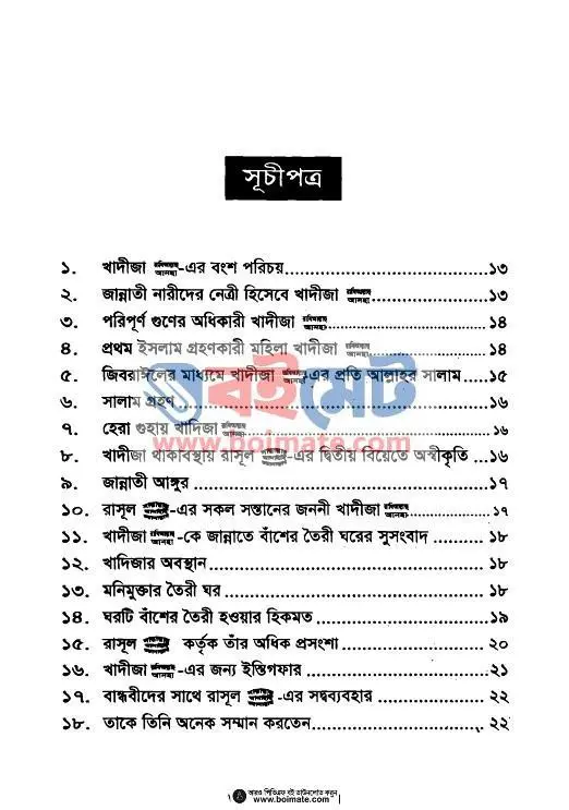 Khadija (Rh) Somporke 150 Shikkhoniyo Ghotona - মুস্তফা মুহাম্মদ আবুল মাআতী