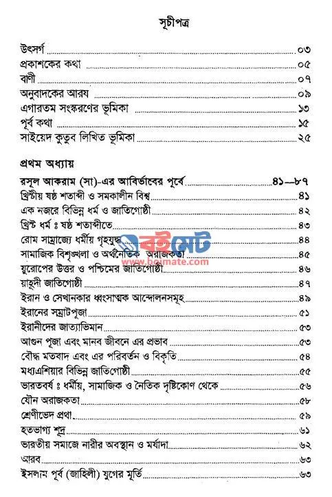 মুসলমানদের পতনে বিশ্ব কি হারালো PDF (Muslolmander Potone Bissho Ki Haralo) - সূচিপত্র ১