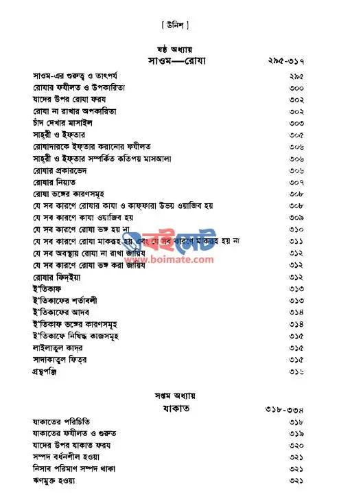 দৈনন্দিন জীবনে ইসলাম PDF (Doinondin Jibone Islam) - সূচিপত্র ২