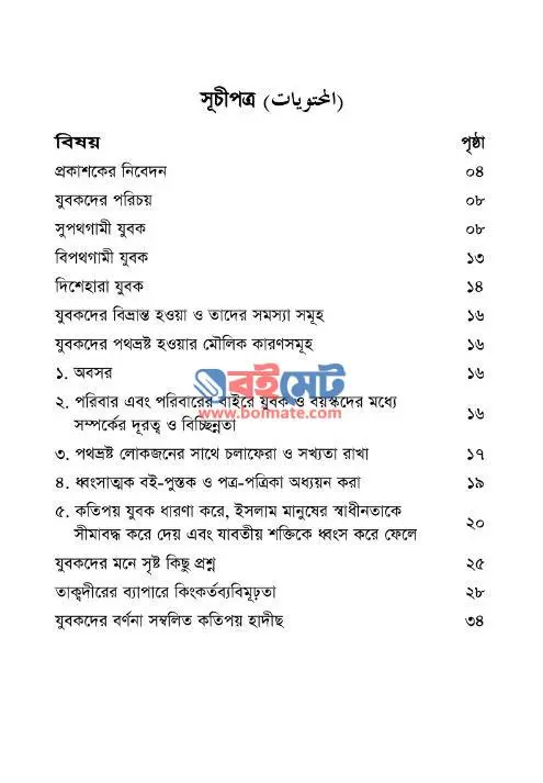 যুবকদের কিছু সমস্যা PDF (Zubokder Kichu Somossa) - সূচিপত্র ১