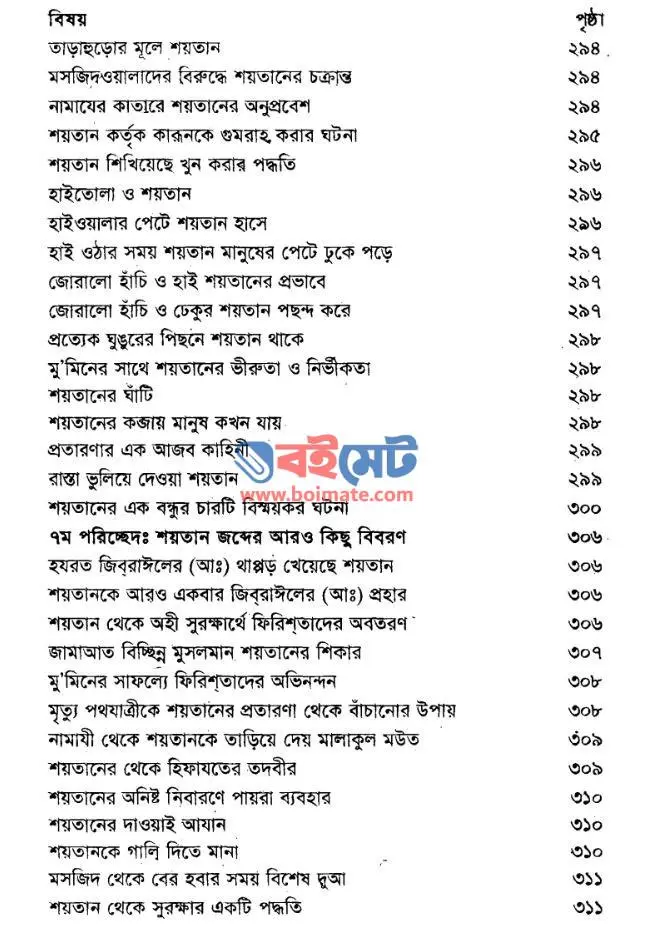 জ্বিন জাতির বিস্ময়কর ইতিহাস PDF (Jin Jatir Bisshoykor Itihash) - সূচিপত্র ৫