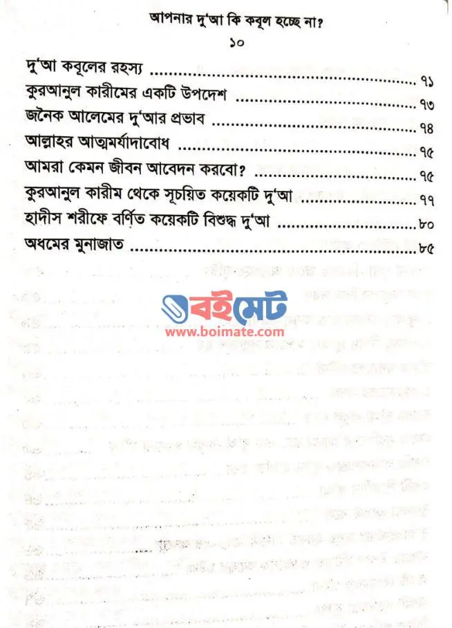 আপনার দুয়া কি কবুল হচ্ছে না PDF (Apnar Dua Ki Kobul Hocche Na)