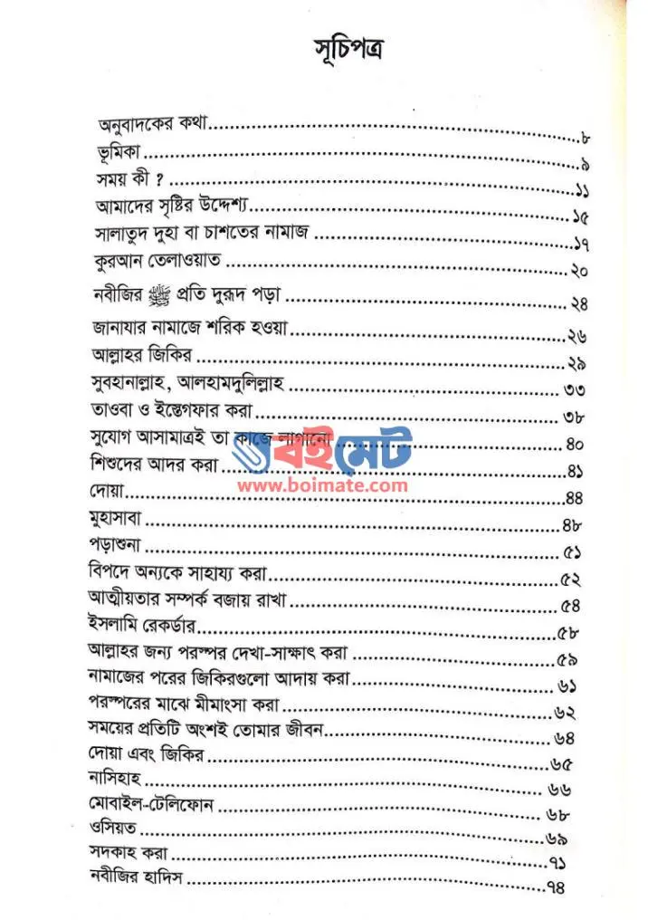 দশ মিনিটের আমল PDF (Dosh Miniter Amol)