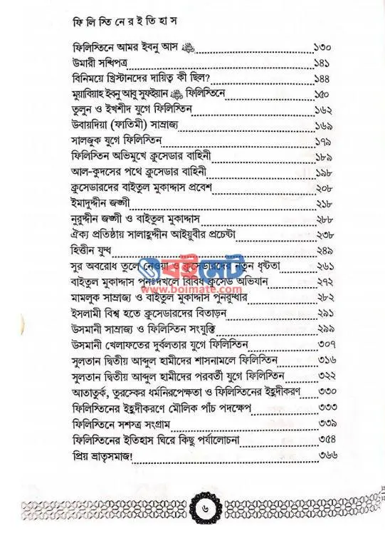 কালের বিবর্তনে ফিলিস্তিনের ইতিহাস PDF (Kaler Bibortone Philistinider Itihas)