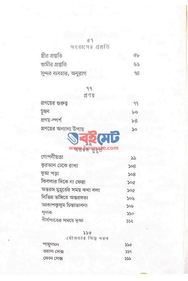স্বামী-স্ত্রীর অন্তরঙ্গ সম্পর্কের বিধি PDF (Shami Istrir Ontorongo Somporker Bidhi) - ২