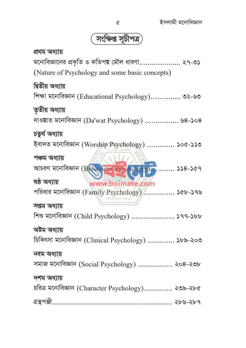ইসলামী মনোবিজ্ঞান PDF (Islami Monobiggan) - ১