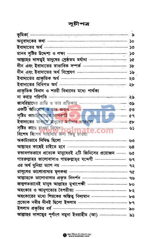 ইবাদাতের মর্মকথা - ইমাম ইবনু তাইমিয়া রহ (Index 1) Ebadoter Mormokotha - ইমাম ইবনু তাইমিয়া রহ
