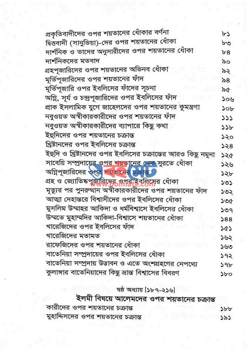 শয়তান যেভাবে ধোঁকা দেয় (তালবিসে ইবলিস) PDF (Shoytan Jevabe Dhoka Dey) - ২