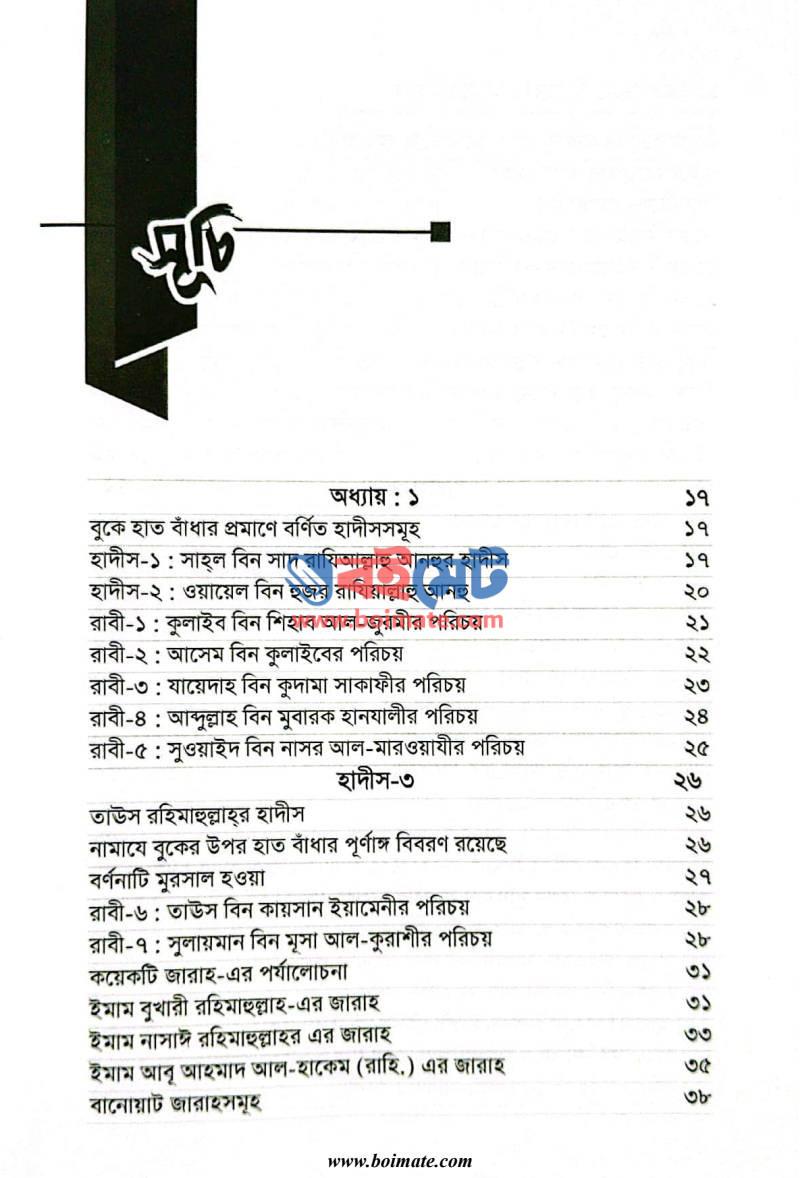 সলাতে হাত বাঁধার স্থান : বিভ্রান্তি নিরসন PDF (Salate Hat Badhar Sthan : Bibhranti Niroson) - ১