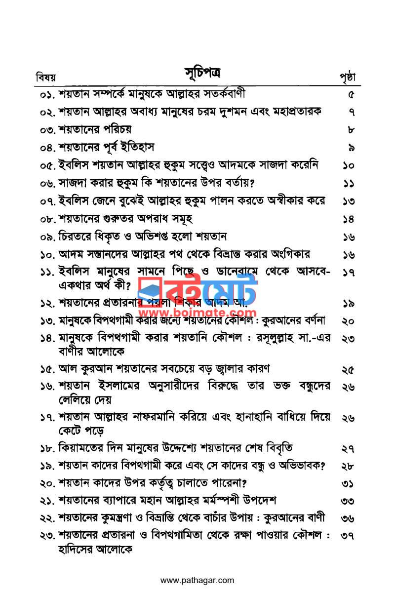 মানুষের চিরশত্রু শয়তান PDF (Manusher Ciroshotru Shoytan) - ১