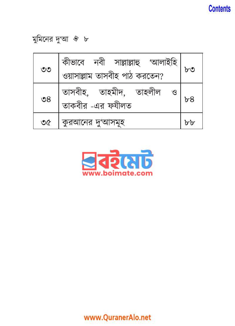 মুমিনের দু'আ PDF (Muminer Dua) - ৪