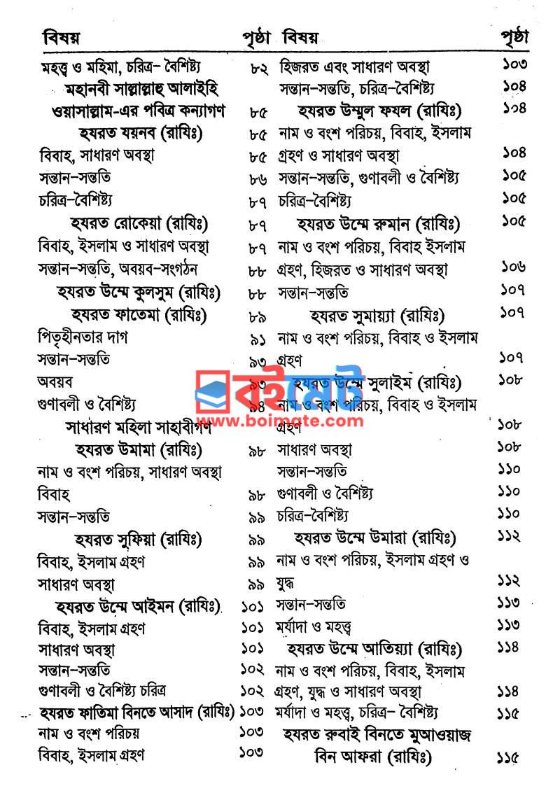 মহিলা সাহাবীগণের জীবনাদর্শ PDF (Mohila Sahabigoner Jibonadorsho) - ২